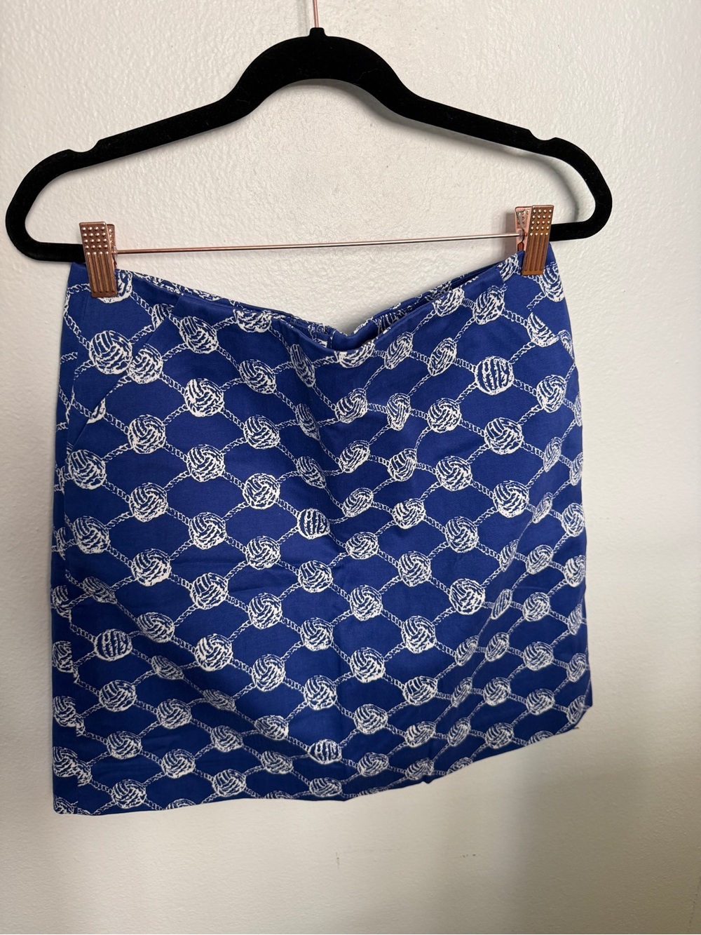 Lilly Pulitzer Royal Blue Rope-Print Mini Skirt